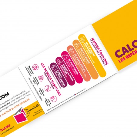 Caloritest®. Réglette 3 volets format poche