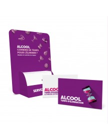 Présentoir pour réglettes ALCOOL ÉLIMINATION, 3 et 4 volets