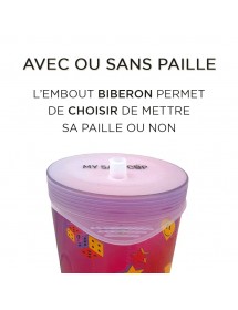 MY SAFE CUP Protection de verre anti-drogue - Silicone format biberon - AVEC OU SANS PAILLE
