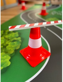 Lot de 2 barres zébra en VISCOM pour obstacles