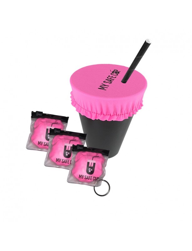 Protection de verre anti-drogue MY SAFE CUP - format porte-clés