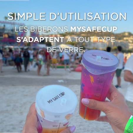 Protection de verre anti-drogue MY SAFE CUP - format biberon
