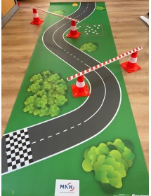 Lot de 2 barres zébra en VISCOM pour obstacles