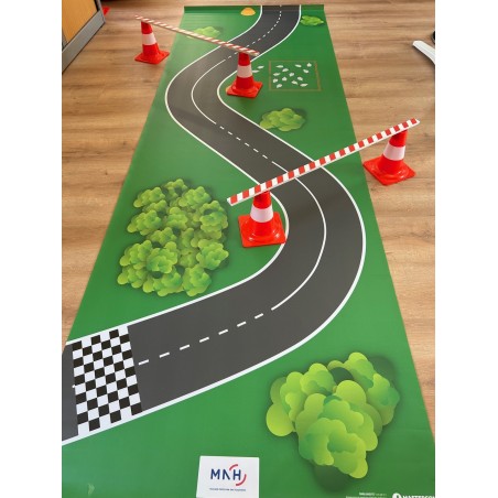 Lot de 2 barres zébra en VISCOM pour obstacles