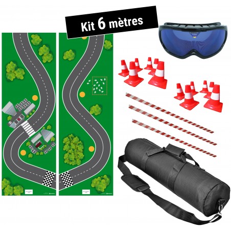 Kit Simularoute® 6 mètres. Parcours pédagogique pour ateliers de prévention Alcool, Drogues ou Fatigue