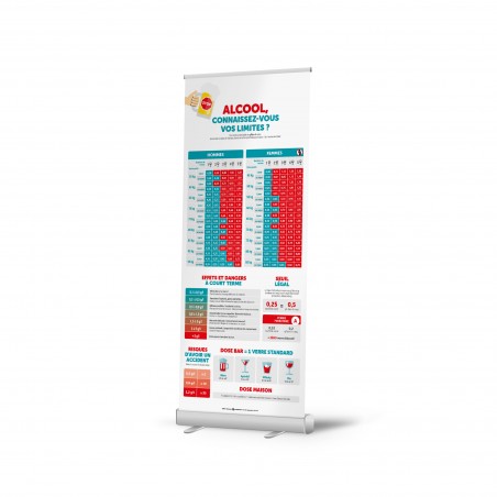 Roll up Zéro-Cinq® version neutre : impression haute définition sans personnalisation