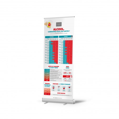Roll-up personnalisable Zéro-Cinq® avec impression haute définition de votre logo