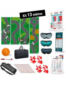 Kit Simularoute® Évolution 13 mètres. Parcours pédagogique pour ateliers de prévention Alcool, Drogues ou Fatigue