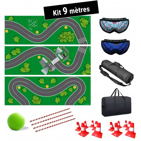 Kit Simularoute® 9 mètres. Parcours pédagogique pour ateliers de prévention Alcool, Drogues ou Fatigue