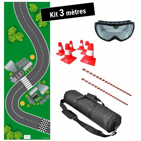 Simularoute® Kit 3 mètres. Parcours pédagogique pour ateliers de prévention Alcool, Drogues ou Fatigue