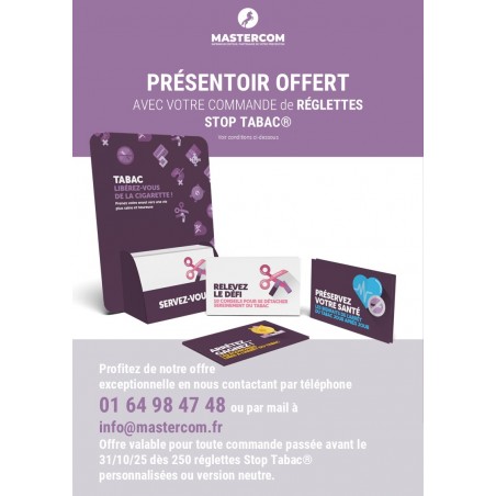 UN PRÉSENTOIR OFFERT DÈS 250 RÉGLETTES ACHETÉES