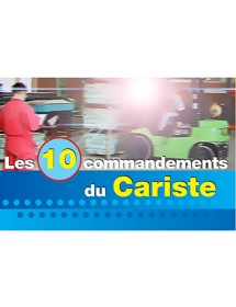 Réglette 10 CC®. Les 10 Commandements du Cariste. Personnalisable