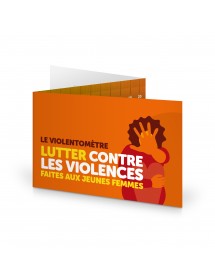 Le Violentomètre. Dépliant 3 volets format poche