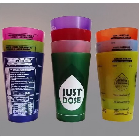 Lot de 10 GOBELETS JUST DOSE