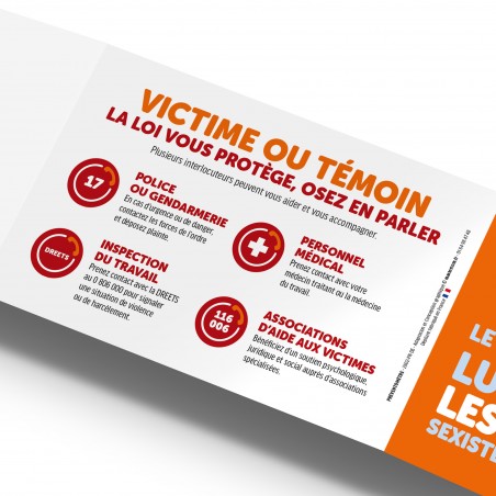 Dépliant VIOLENCES SEXISTES ET SEXUELLES AU TRAVAIL
