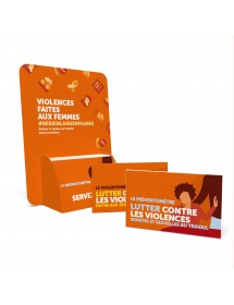 Présentoir pour les dépliants Préventomètre et Violentomètre