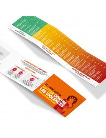 Le Violentomètre. Dépliant 3 volets format poche