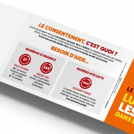 Le Violentomètre. Dépliant 3 volets format poche