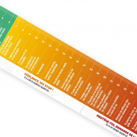 Le Violentomètre. Dépliant 3 volets format poche