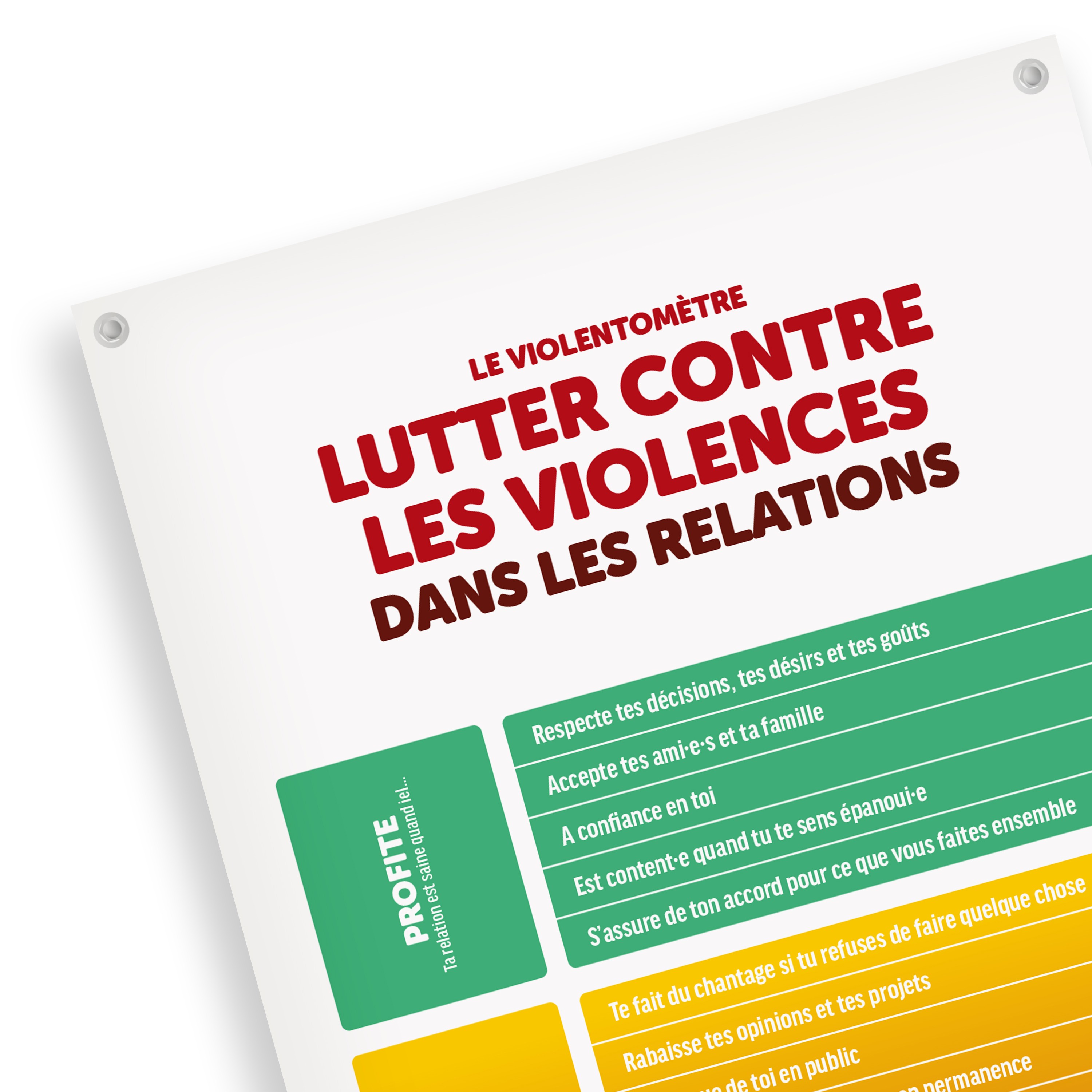 Nouveau ! Totem grand format pour la prévention des violences dans les relations